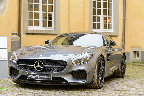 Mercedes-AMG performance vehicle displayed in a luxury setting
