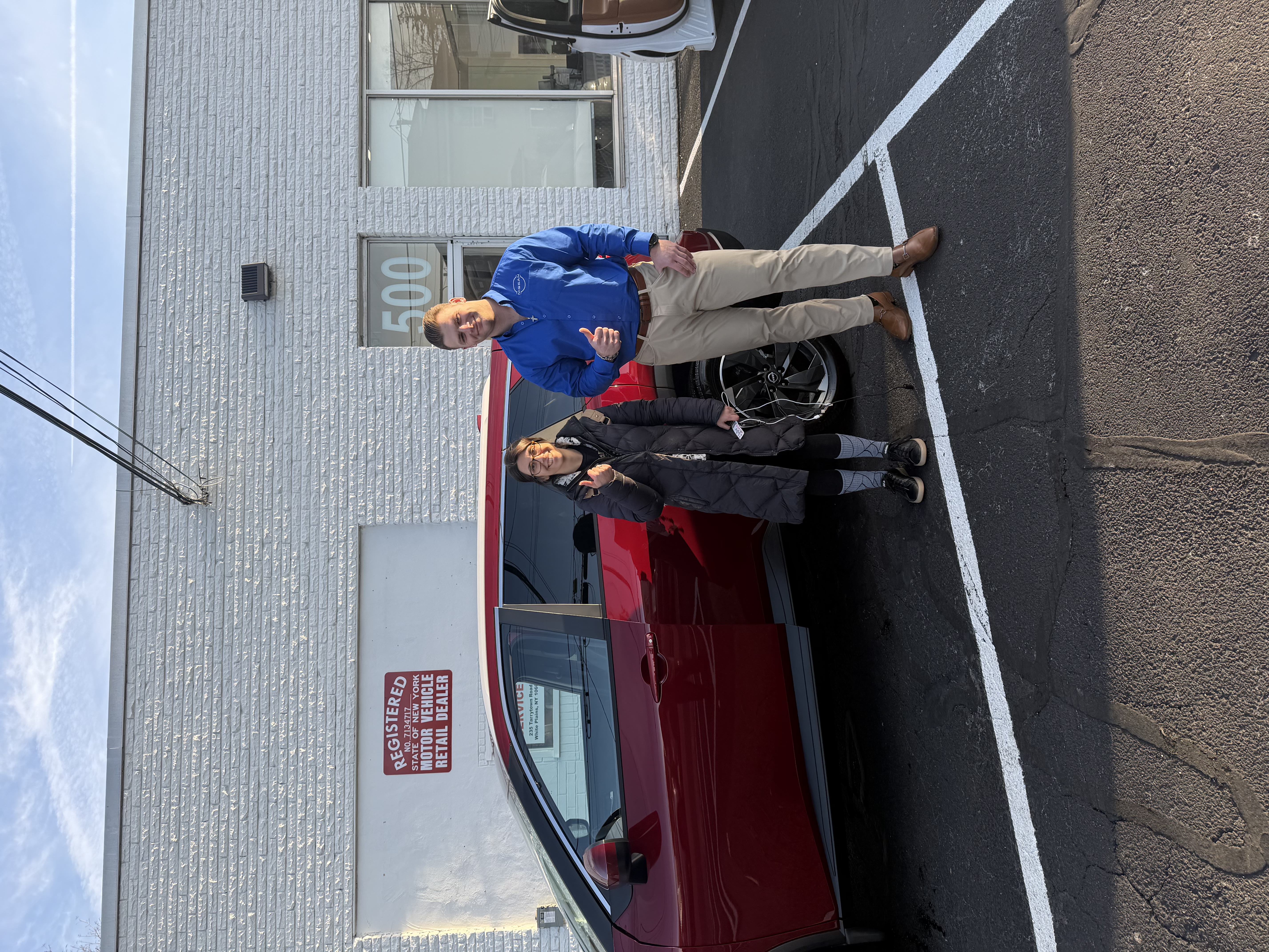 Customer delivery photo at Nissan of White Plains